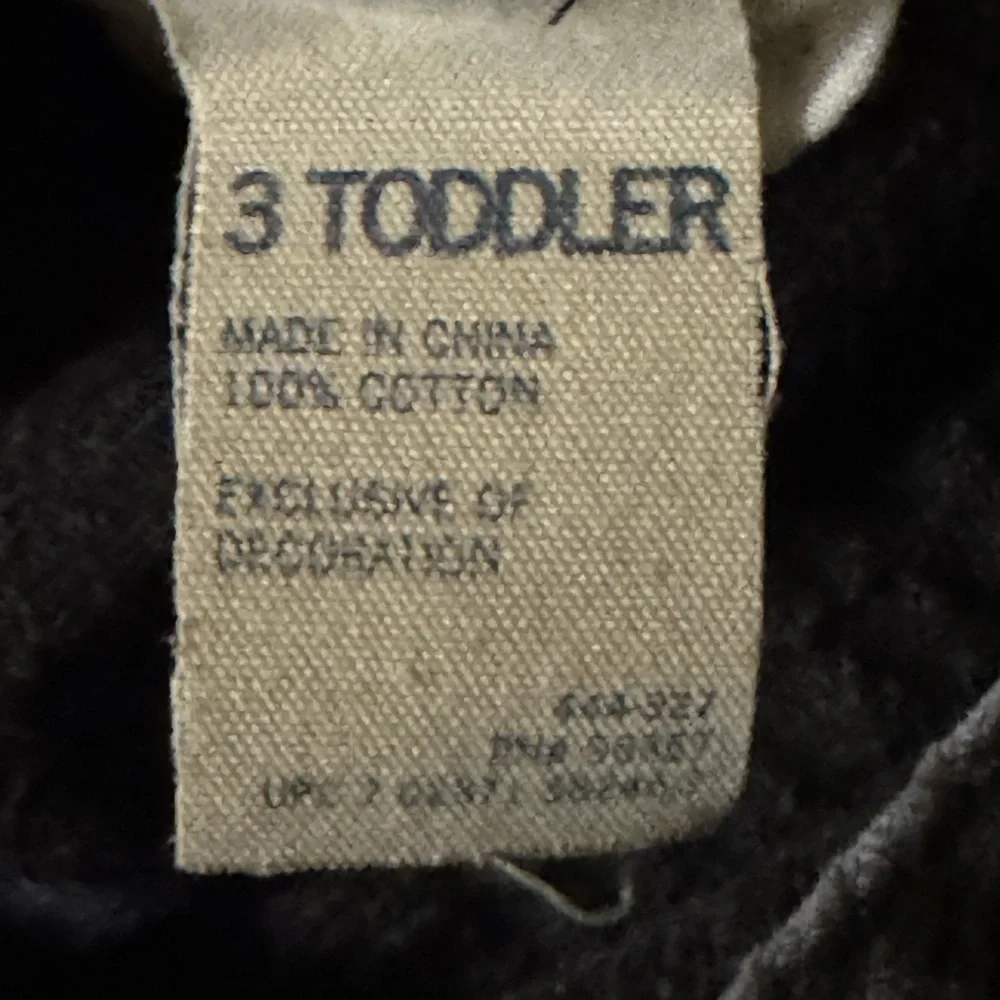 Vintage OshKosh B’gosh Black Corduroy Penguin Overalls 3T
